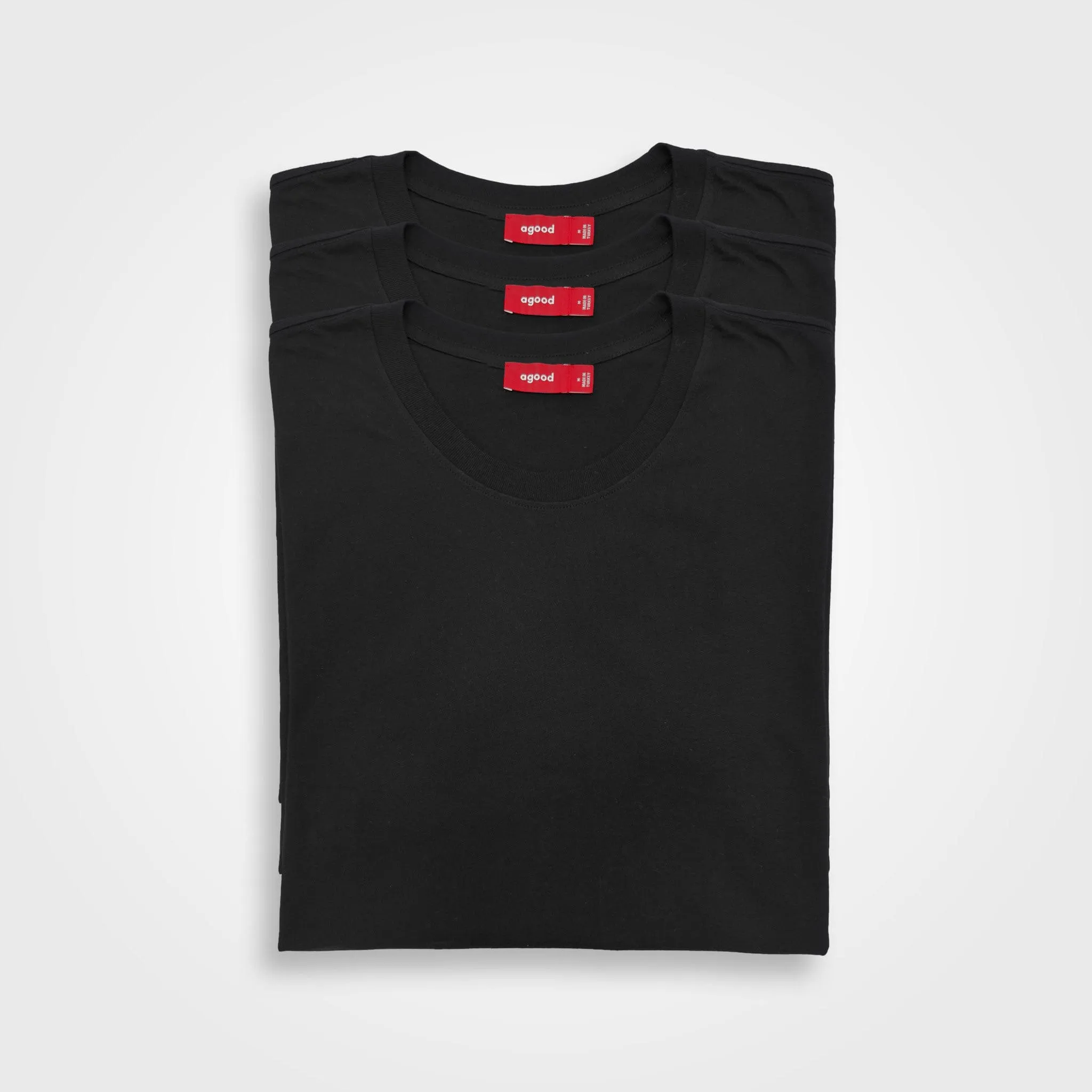 3 Pack | Men’s T-Shirts, Recycled Cotton, Black