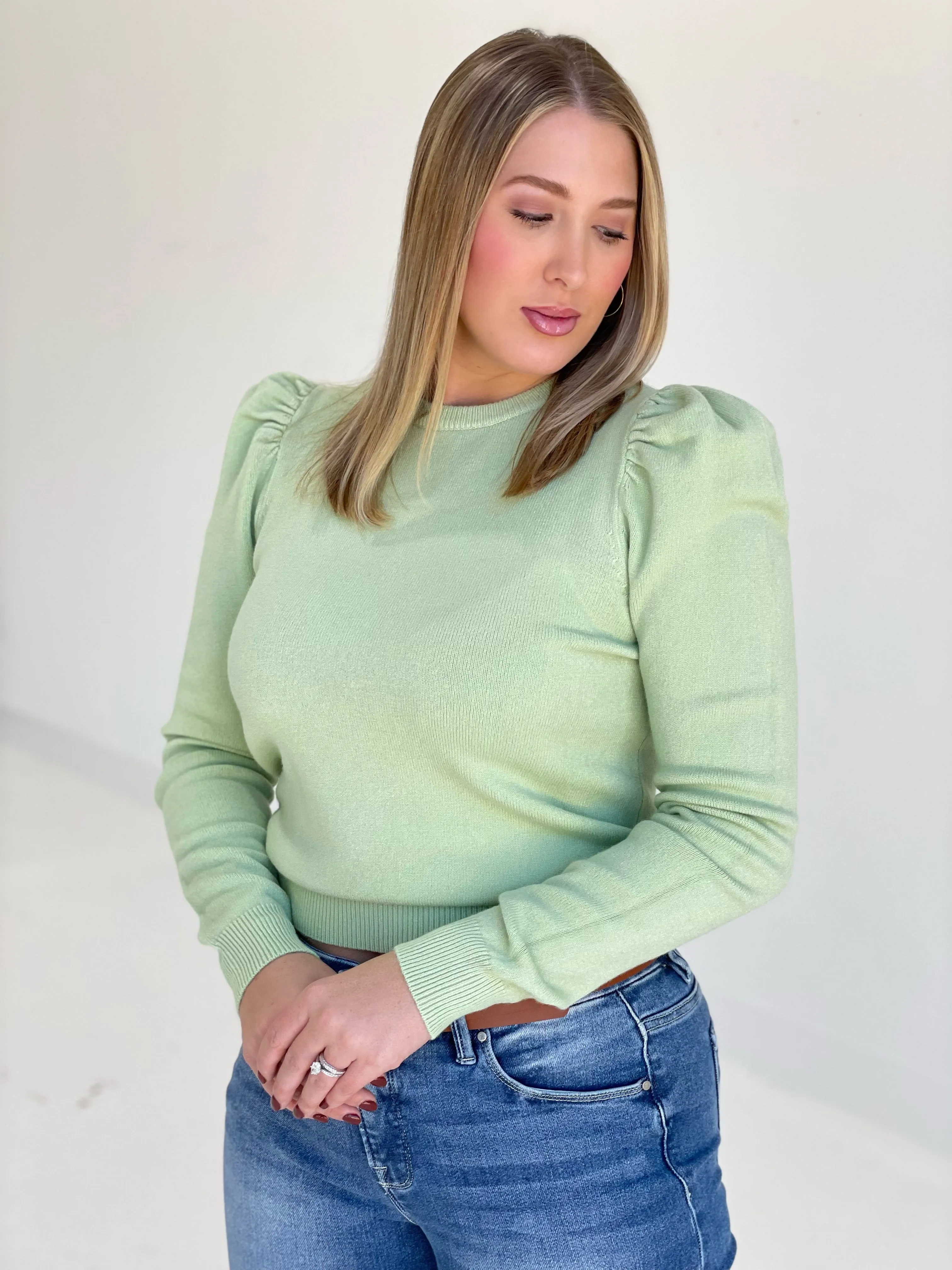 Back For Basics Sweater - Cool Matcha