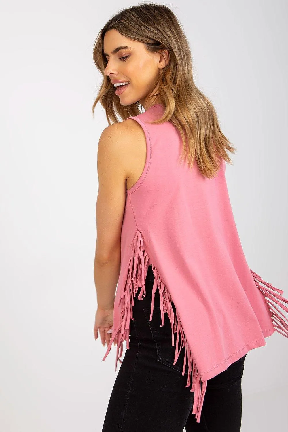 Chic Heart Neckline Sleeveless Summer Tee