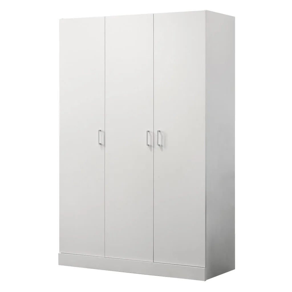 Clan 72 Inch Wardrobe Cabinet Armoire with Shelf,  Hanging Rod, White Wood By Casagear Home