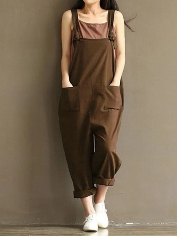 Comfortable Pocket Jumpsuits