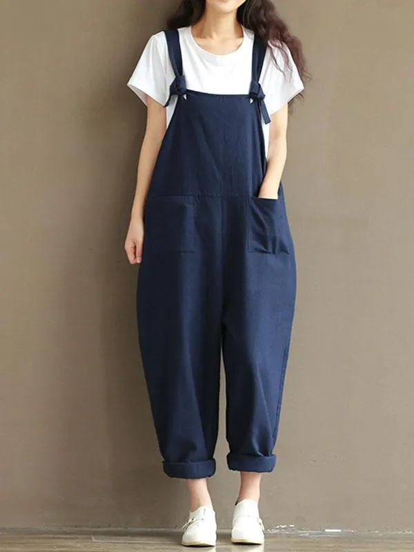 Comfortable Pocket Jumpsuits