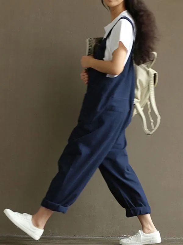 Comfortable Pocket Jumpsuits