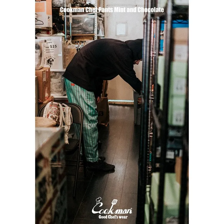 Cookman Chef Pants - Stripe : Mint x Chocolate