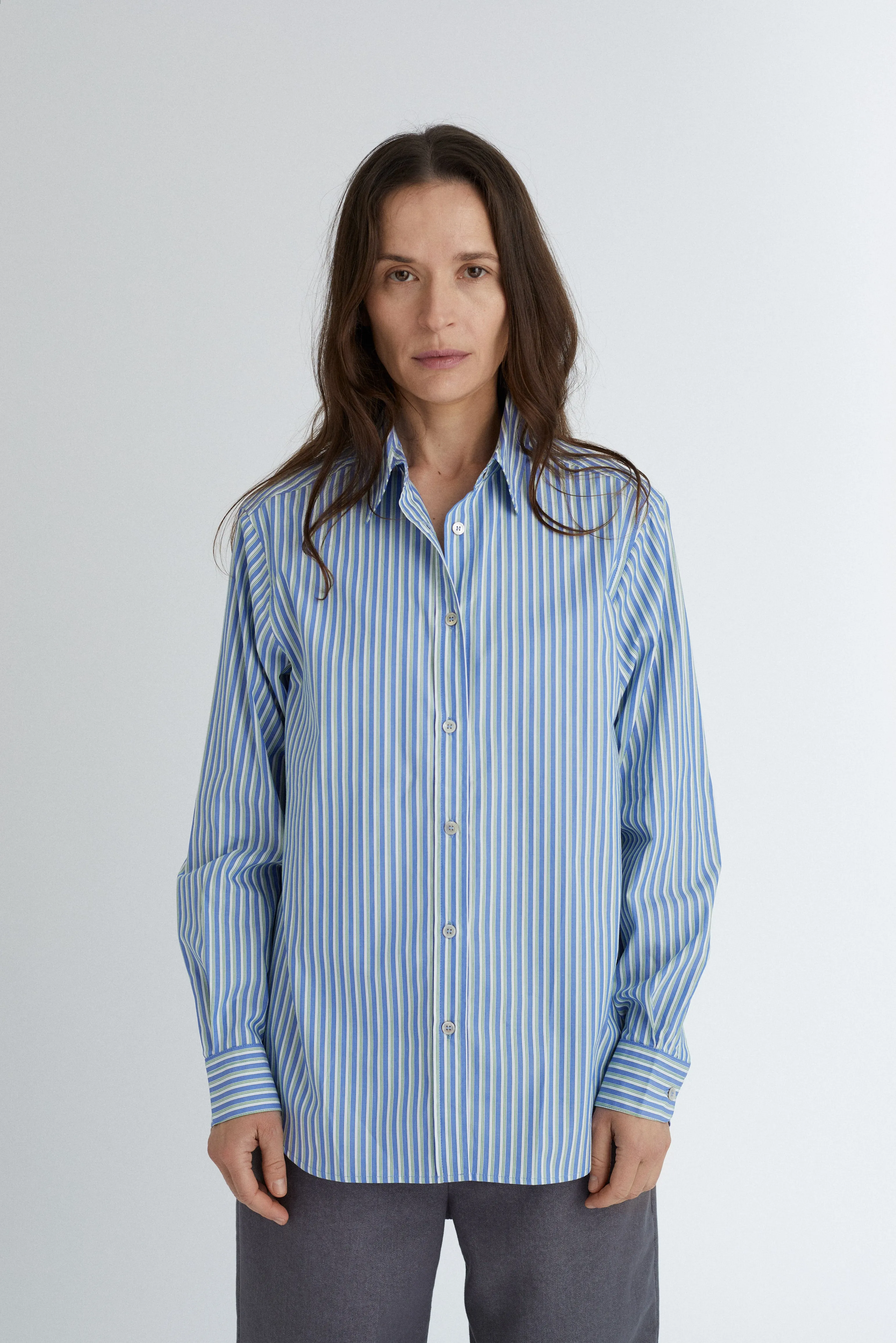 Cora Shirt - Deadstock cotton - Capri stripe