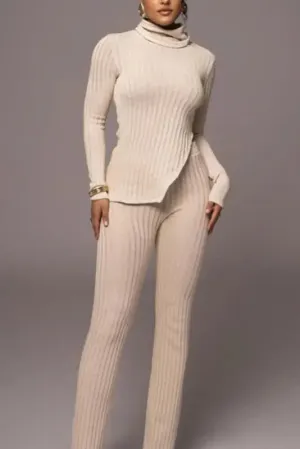 Devotion Ribbed Knit Sweater Pant Set