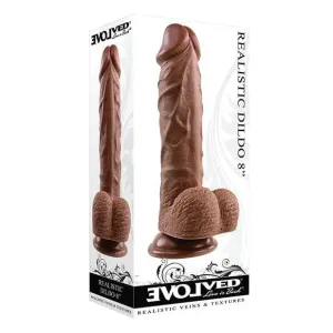 Evolved 8" Realistic Dildo with Balls and Suction Cup Base