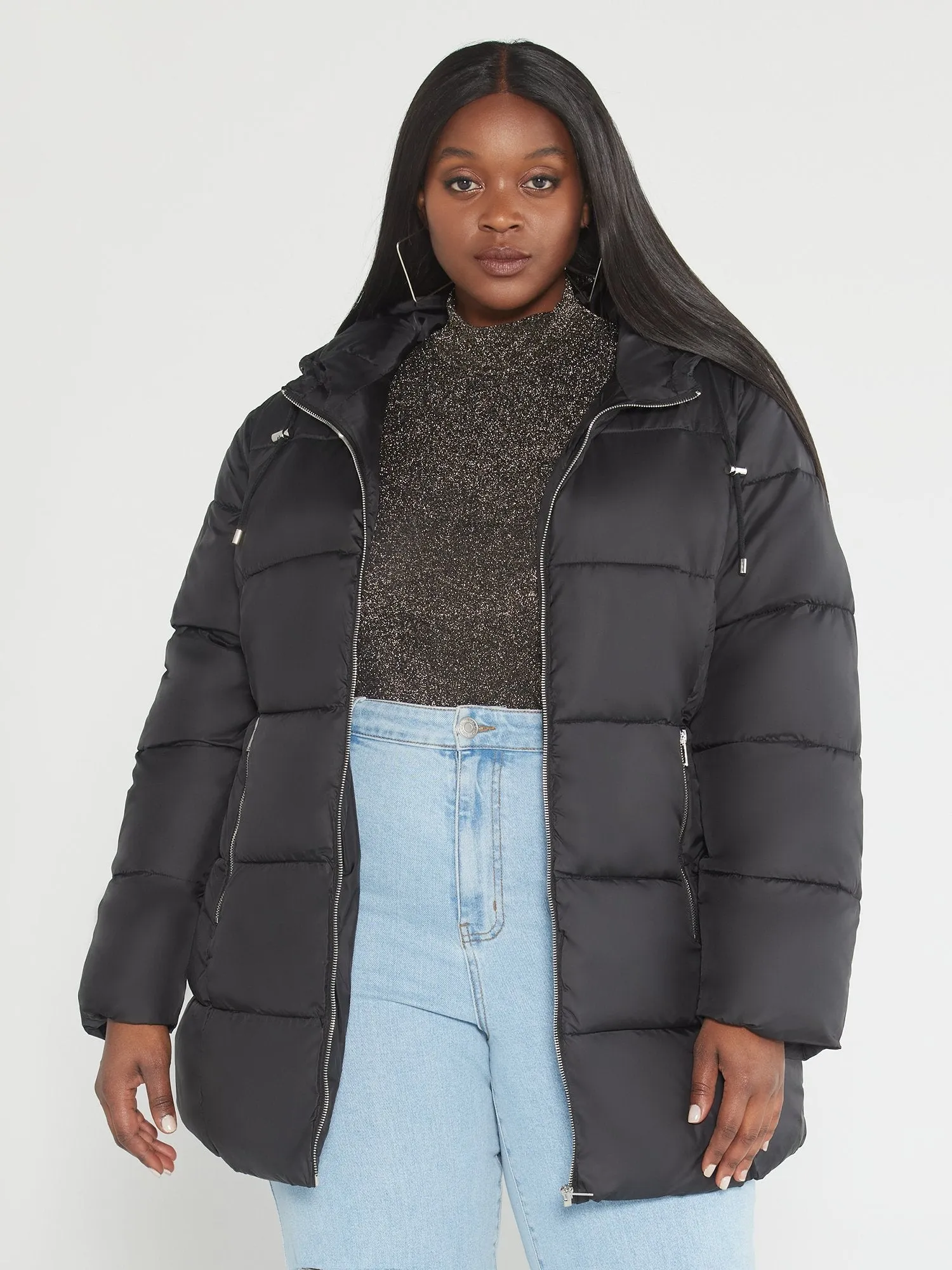 Fashion To Figure - Corinne Hooded Puffer Coat