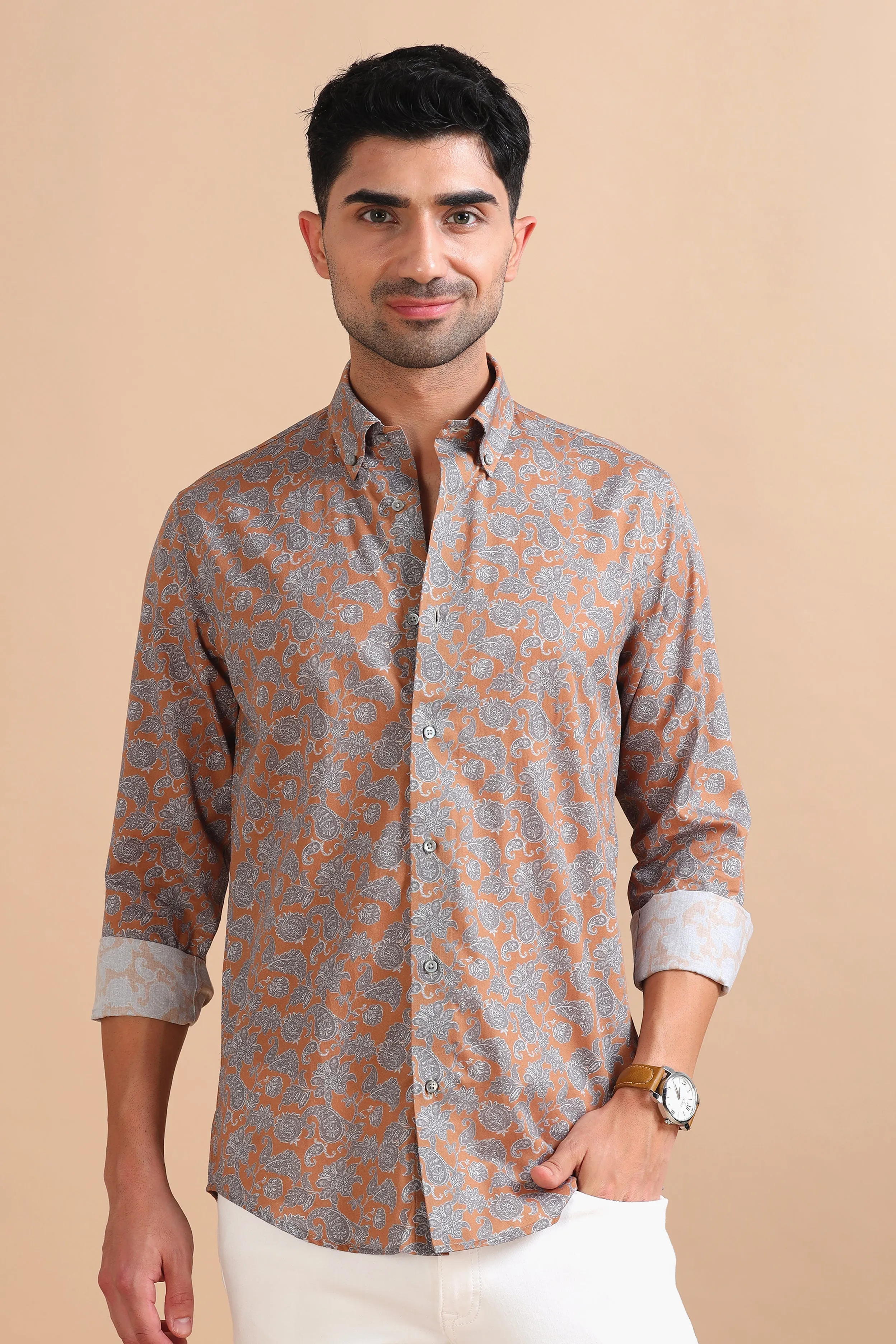 Floral Rust Shirt