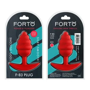 Forto F-83 Spiral Silicone Anal Plug Red