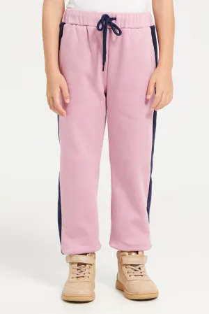 Girls Pink Track Pants