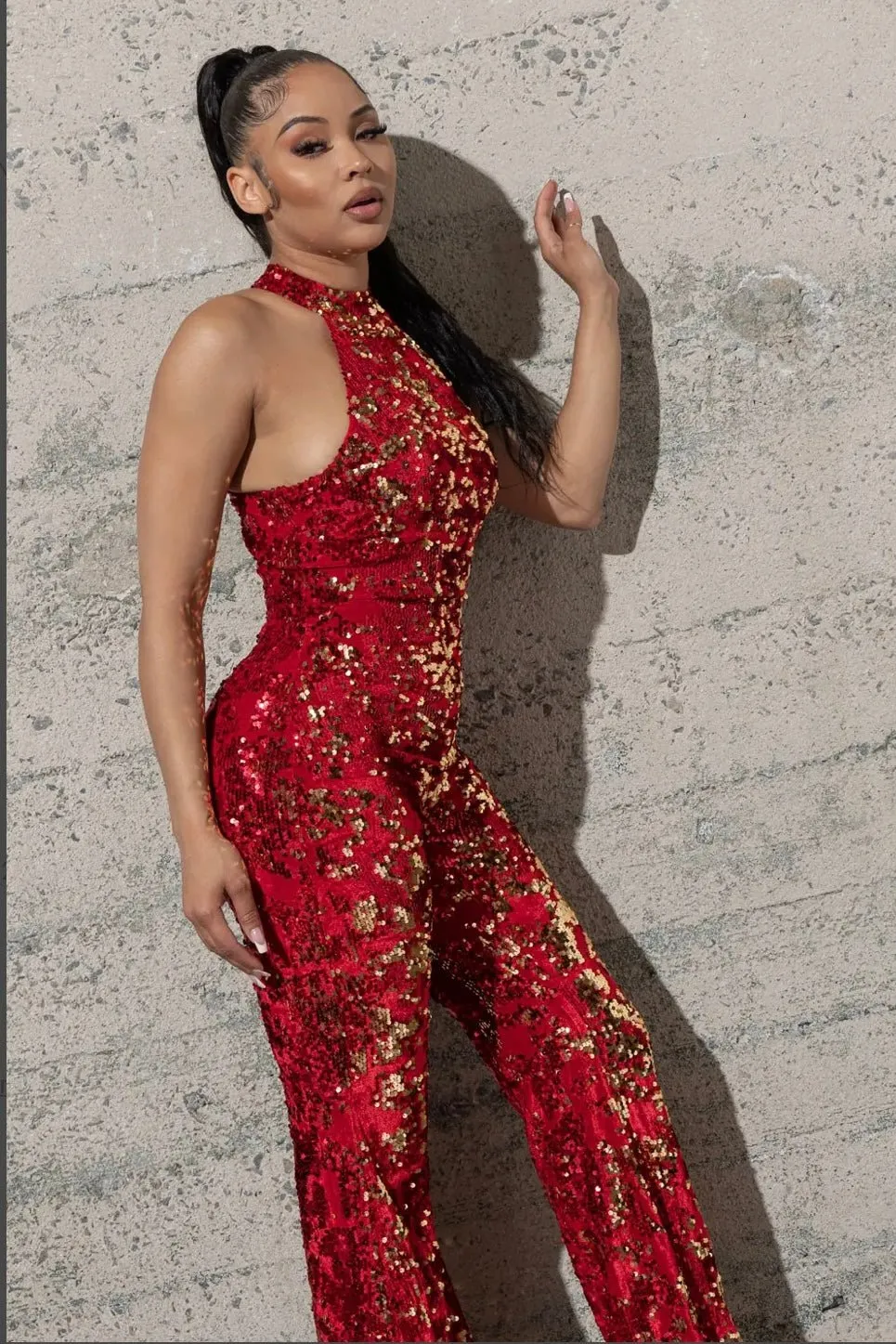 Hot Chick Sequined Jumpsuit