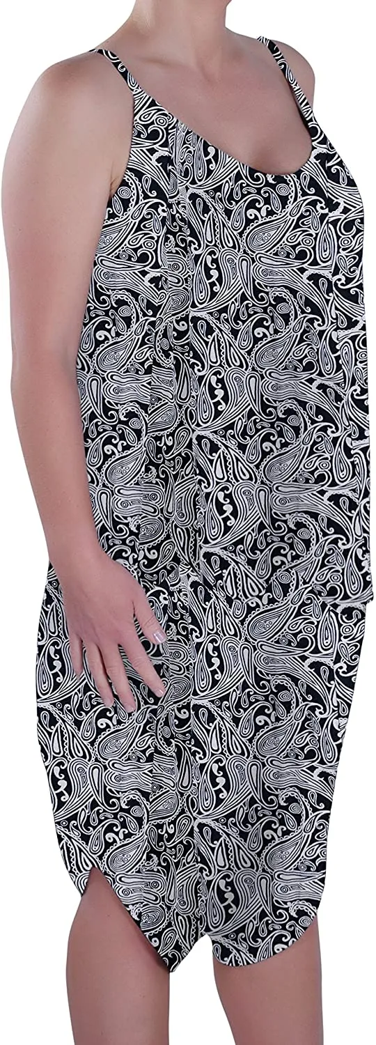 Lagenlook Strappy Jumpsuit Paisley Black