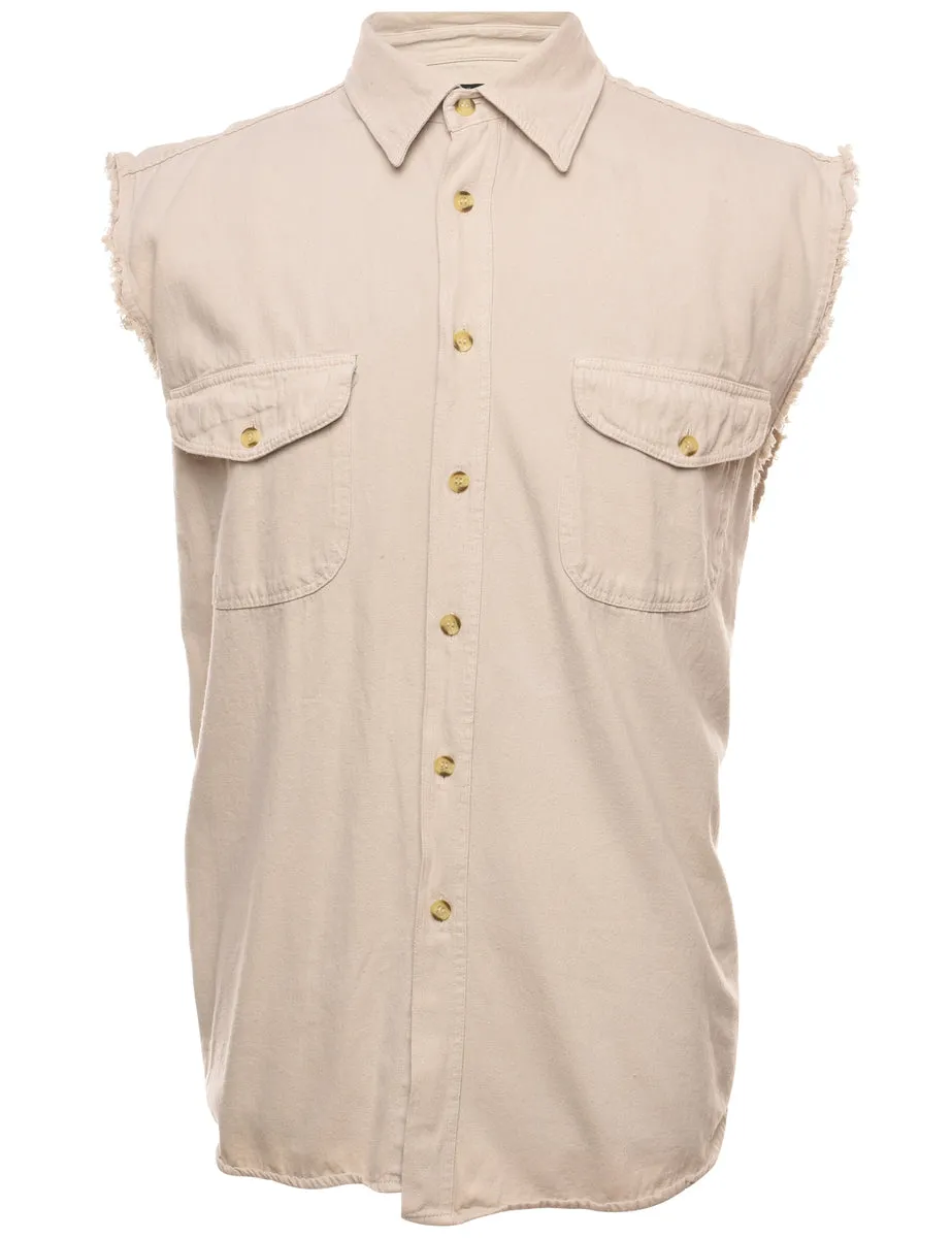 Light Brown Denim Shirt - M