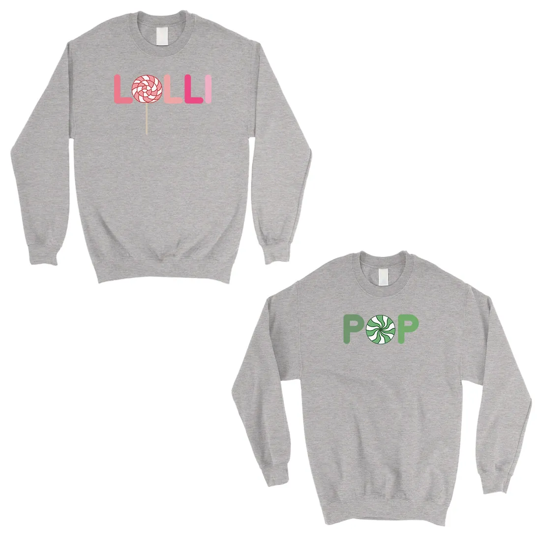 LolliPop Couples Matching Sweatshirts Grandma Grandpa Gift Ideas