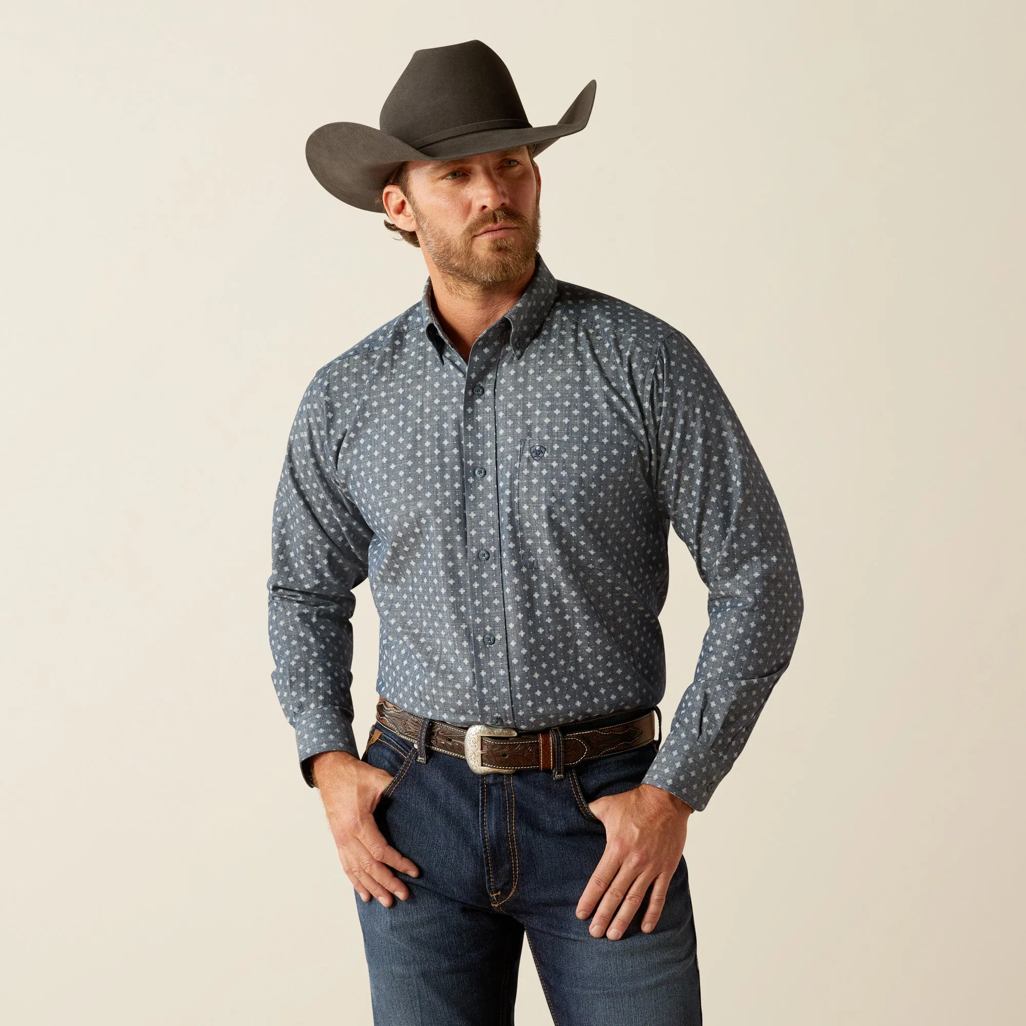 Men's Ariat Chambray Chip Classic Fit Shirt - 10054087