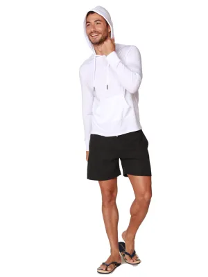 Men's Long Sleeve Hoodie in color white