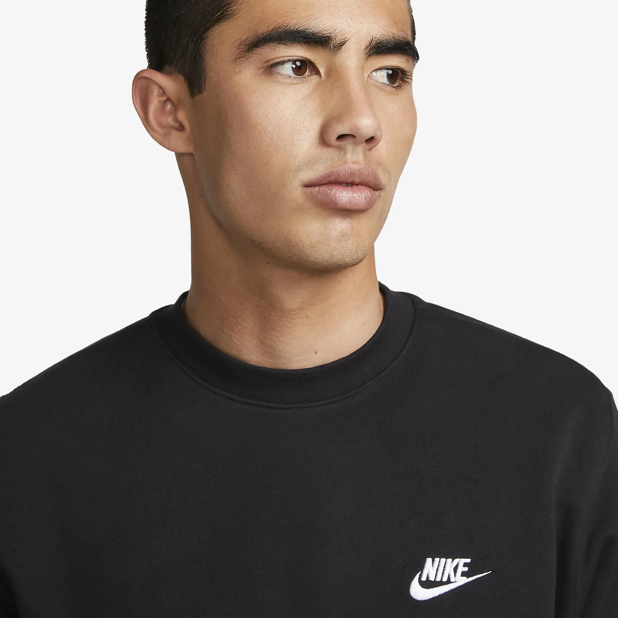 Nike | CREW NECK SWEATSHIRT  { BLACK/WHITE