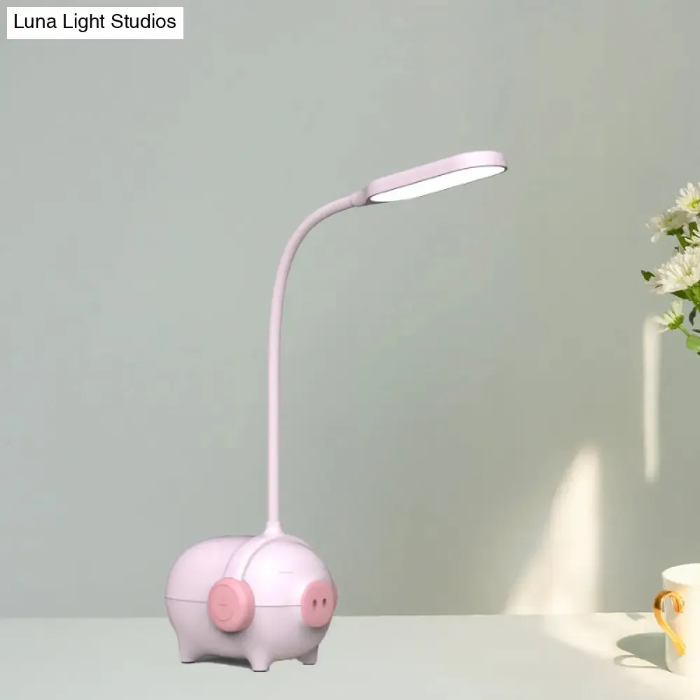 Piggydesk LED Desk Light - Flexible Gooseneck Reading Lamp