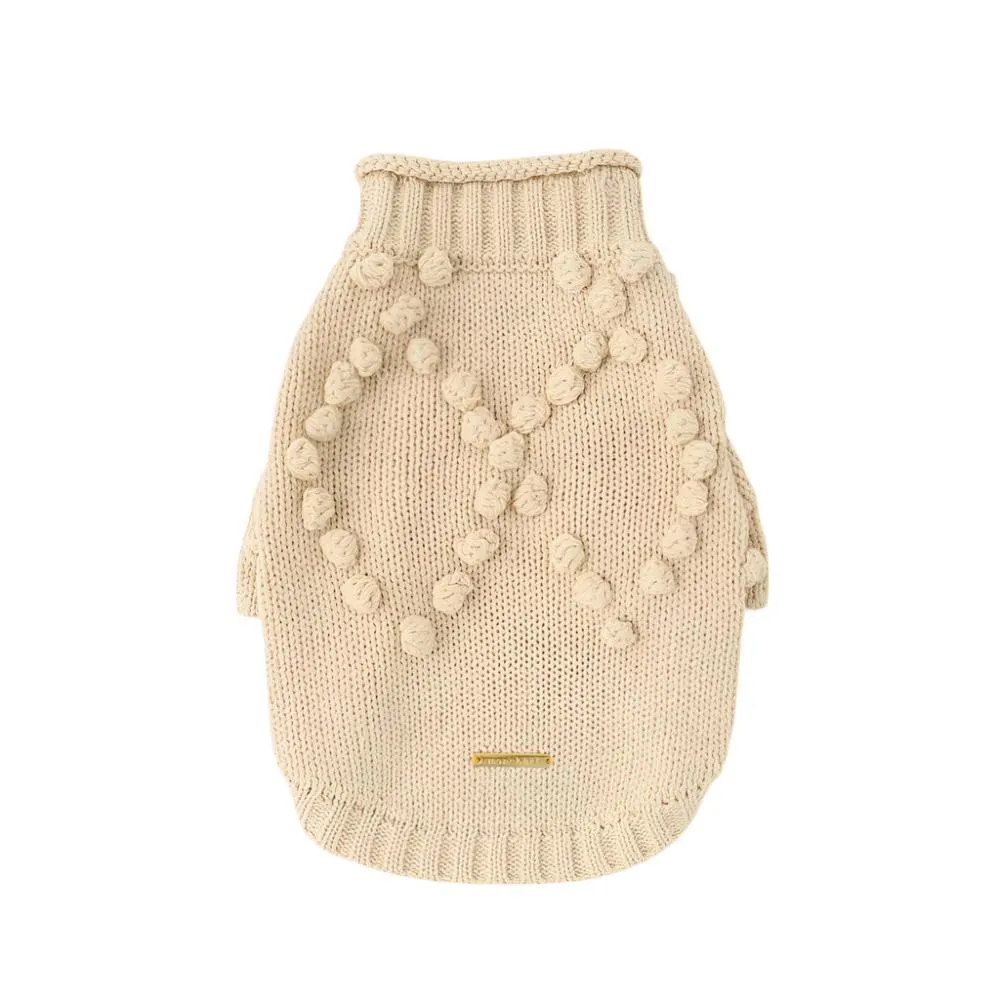 popcorn high neck sweater