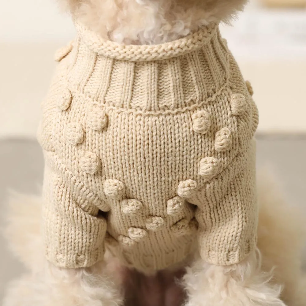 popcorn high neck sweater