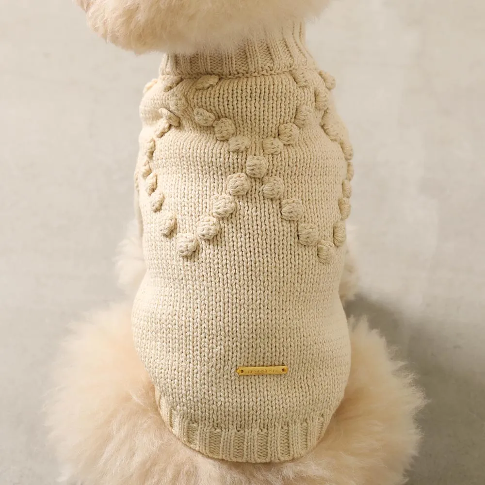 popcorn high neck sweater