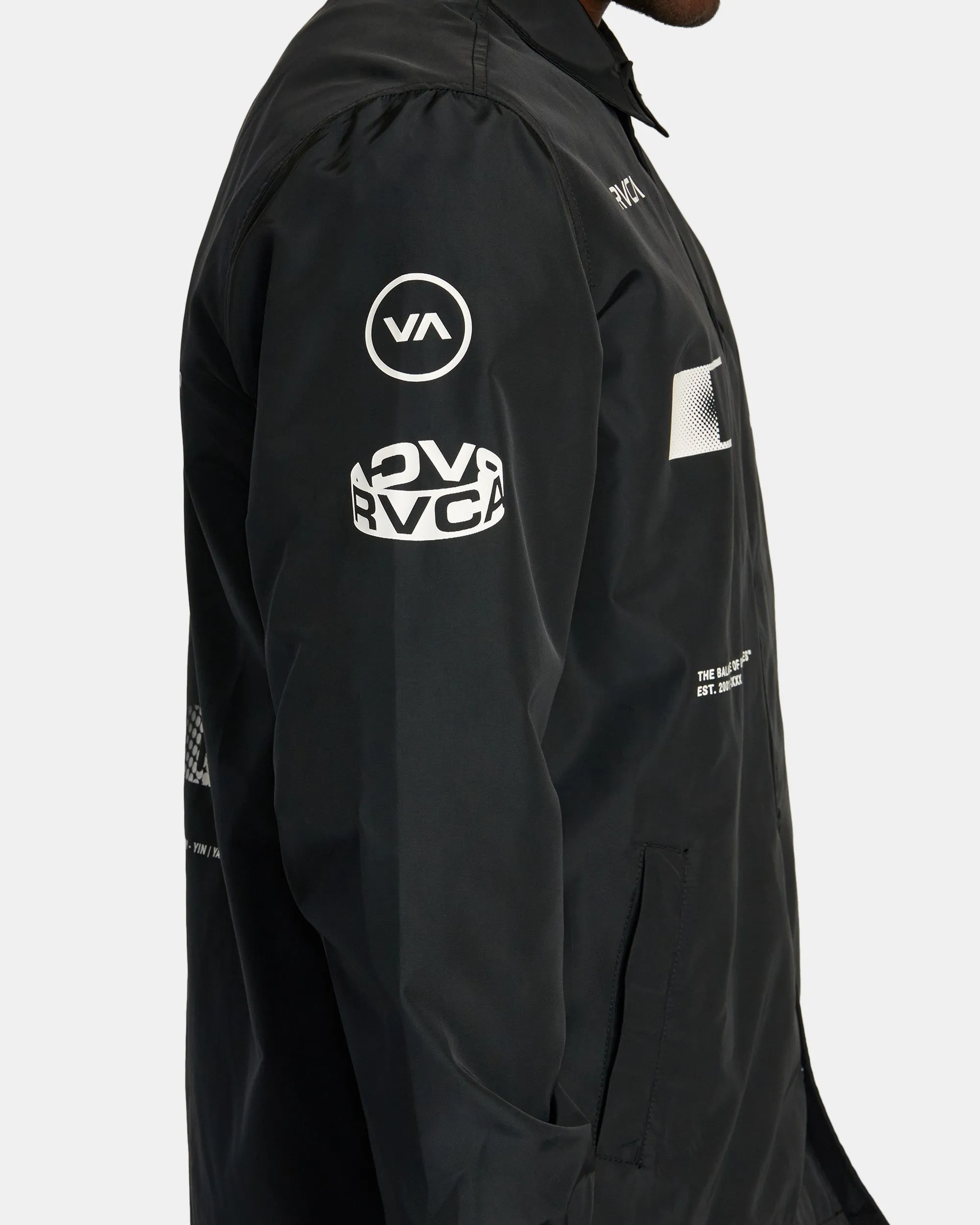 Radiate Windbreaker Coaches Jacket - Black