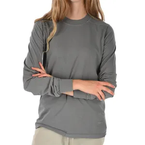 Rick Owens Women's DRKSHDW Cotton Long Sleeve Crew Shirt Stone Grey