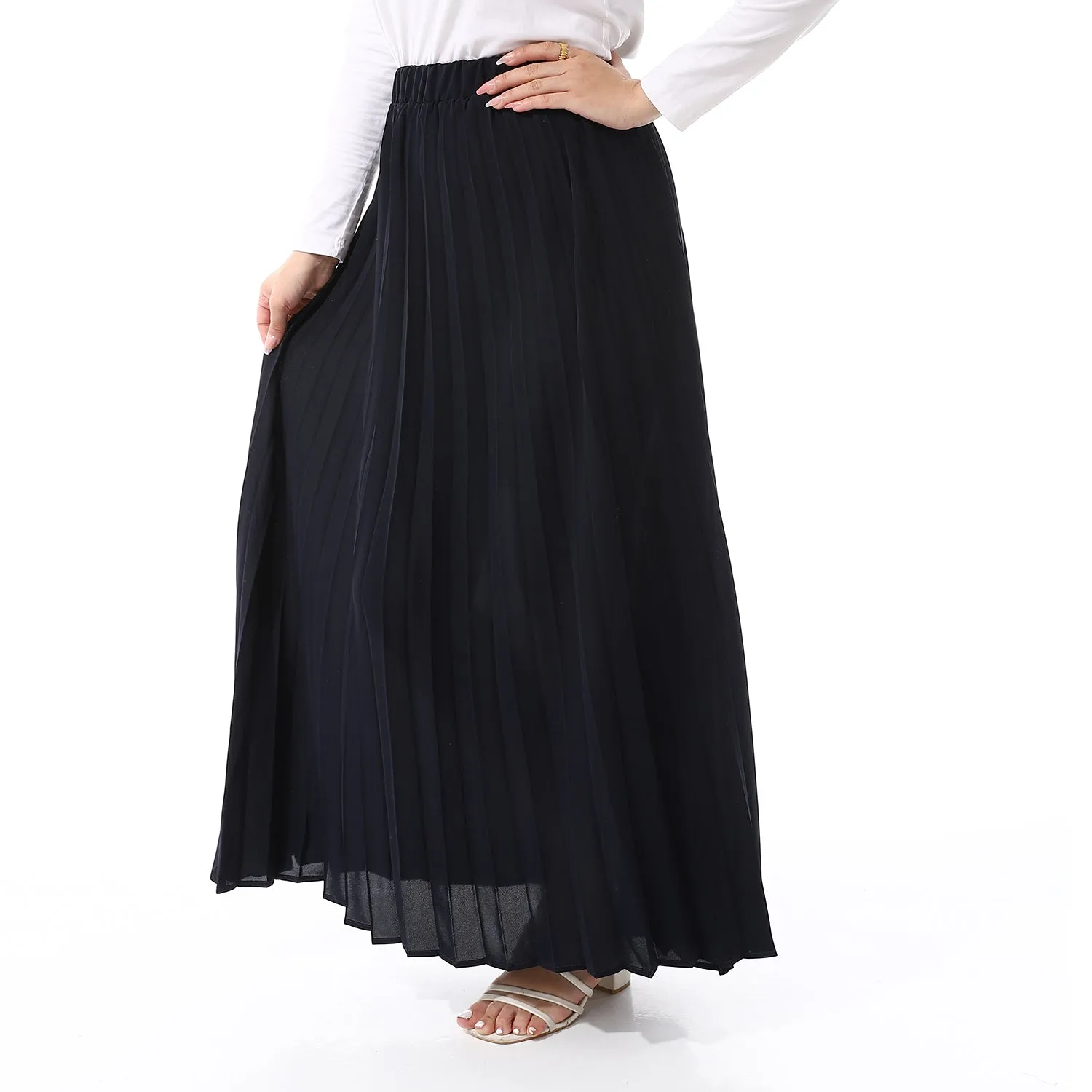 Ruffled Skirt - SS24MSCASKIRT3032-NAVY