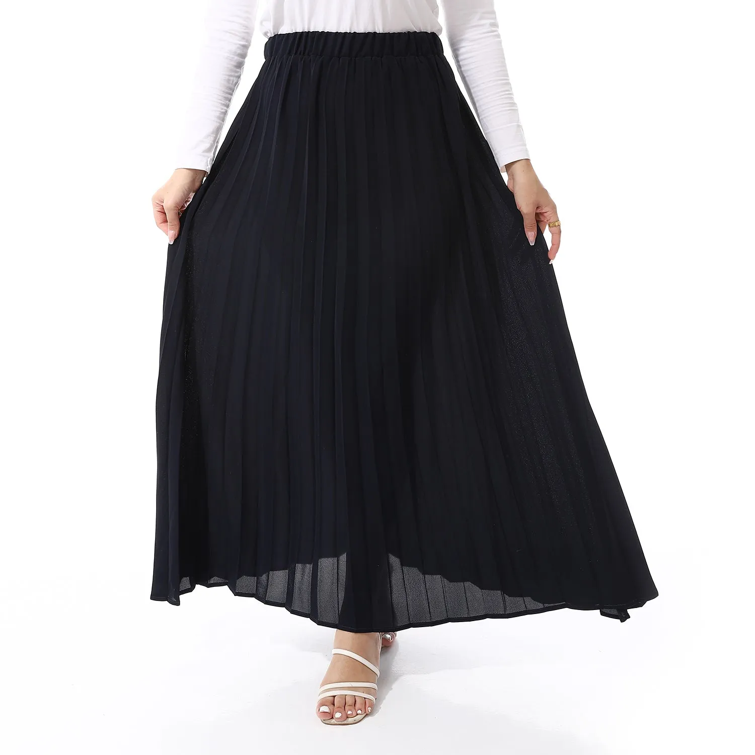 Ruffled Skirt - SS24MSCASKIRT3032-NAVY