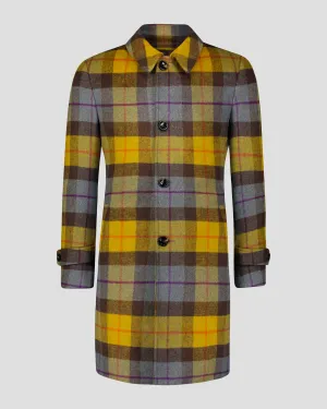 SG Car Coat – Mustard   Chocolate Plaid