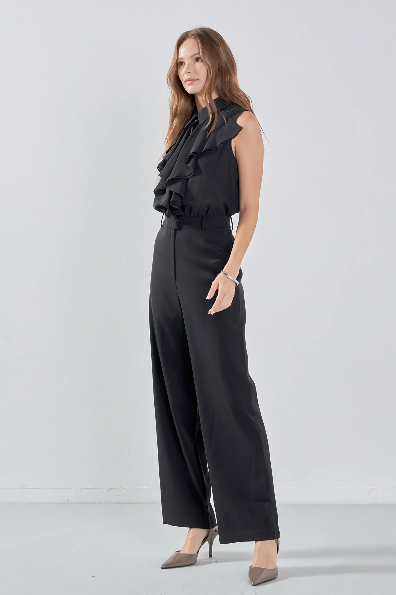 Sleeveless Ruffle Jumpsuit