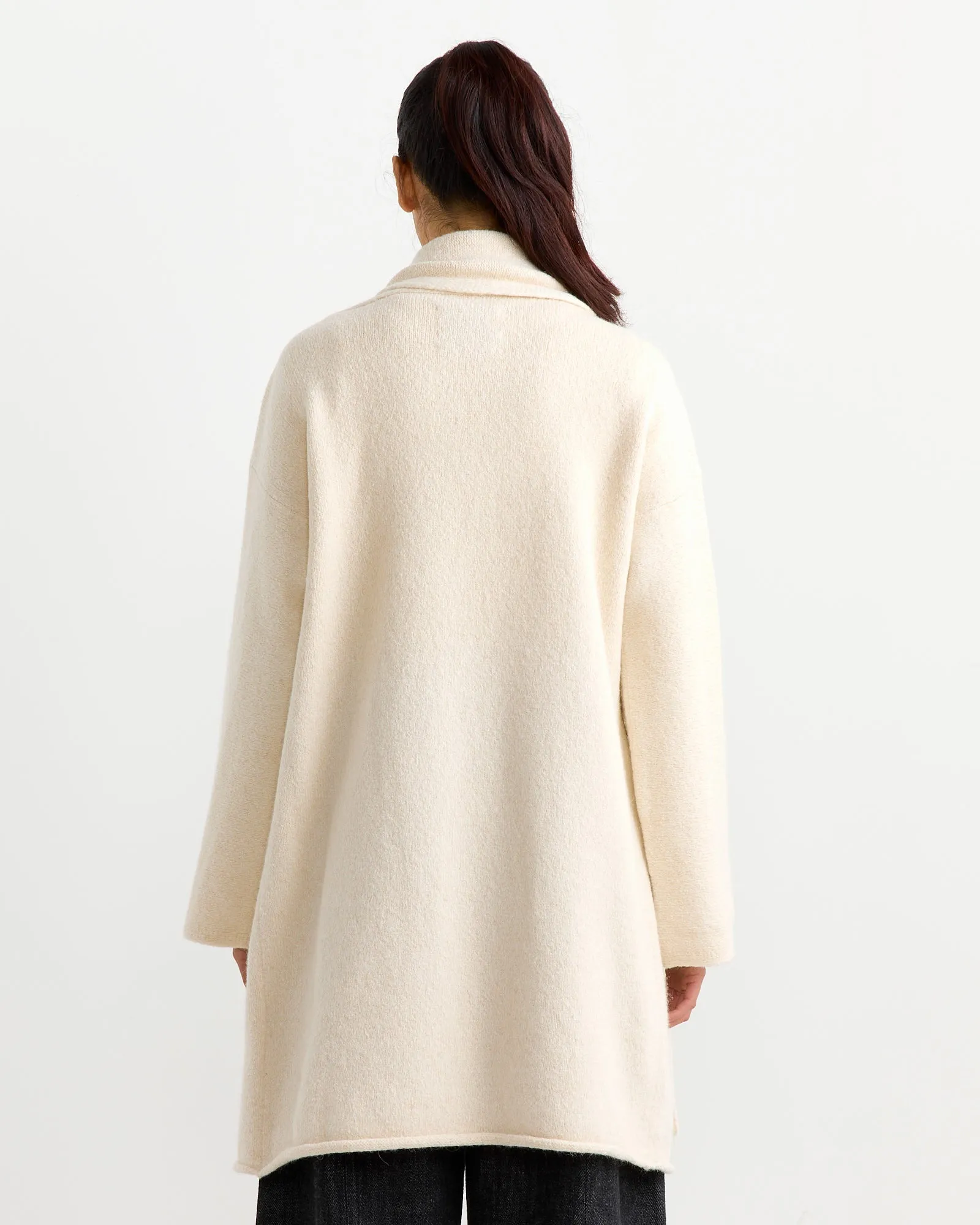 Taper Coat in Raw White