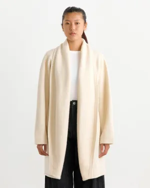 Taper Coat in Raw White