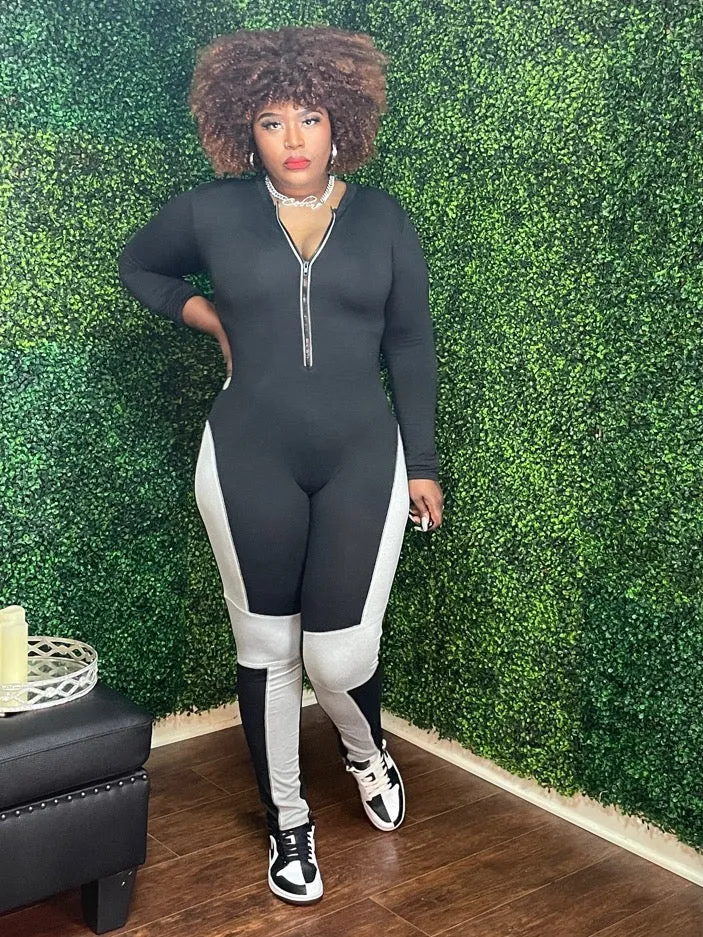 The "She's Snatched" Color Blocked Jumpsuit