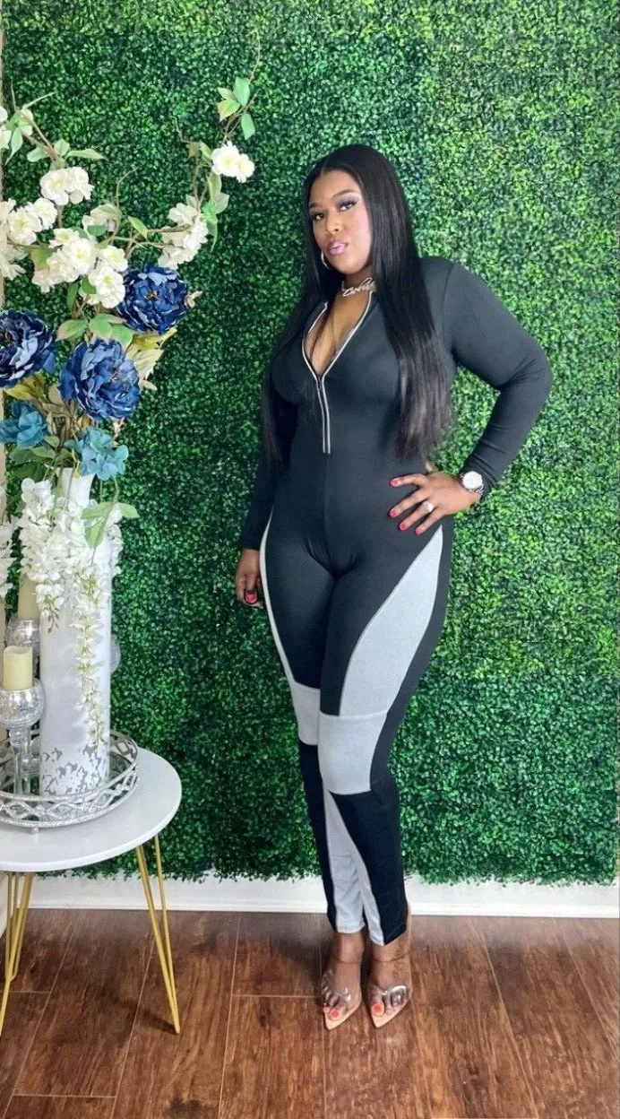 The "She's Snatched" Color Blocked Jumpsuit