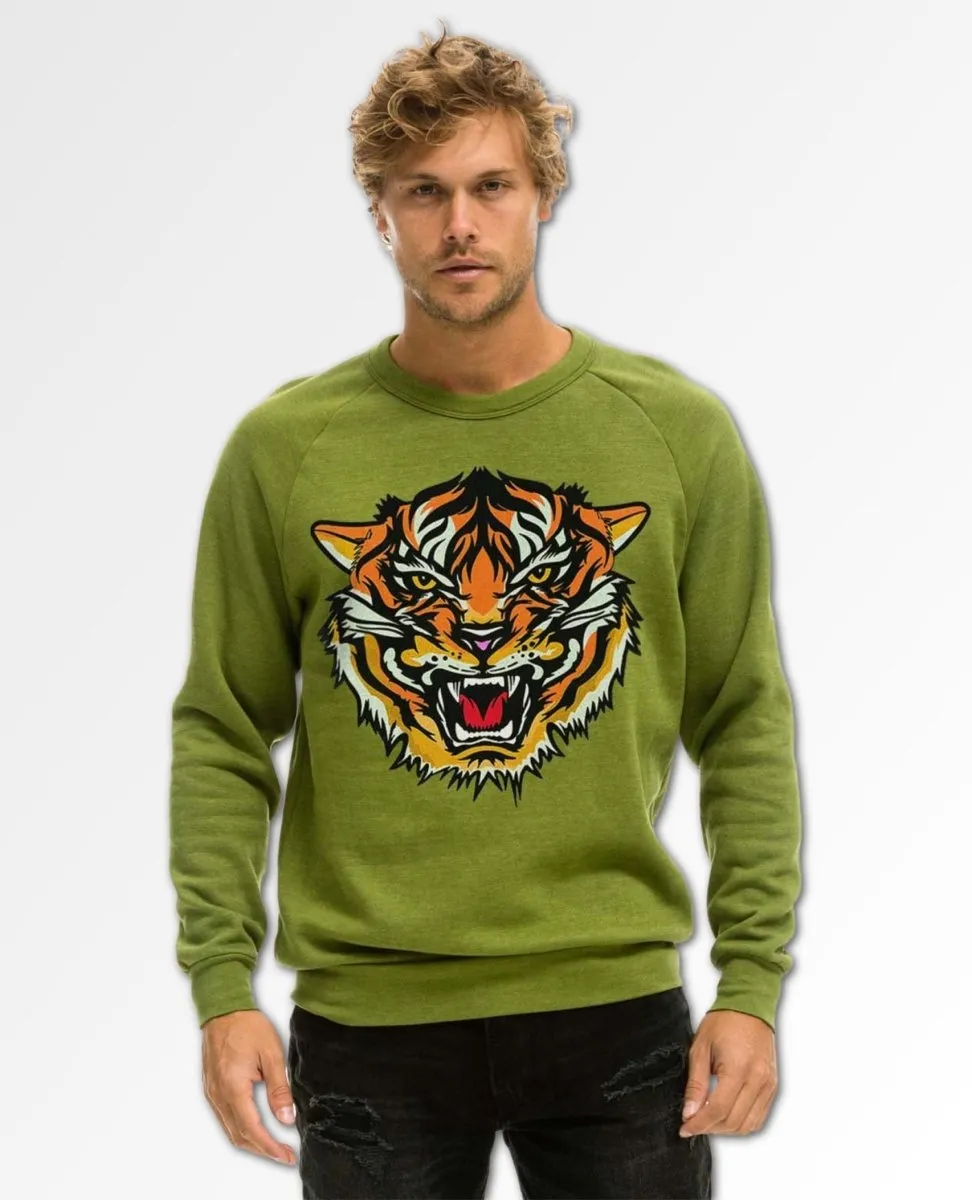 Tiger Print Crew Jungle Green