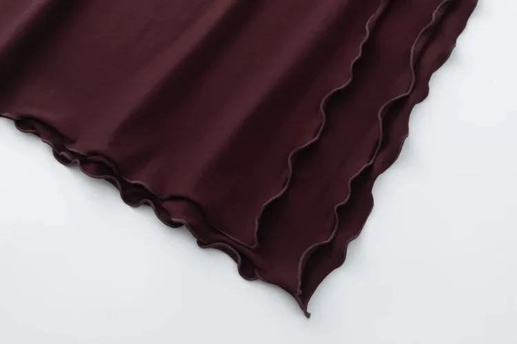 Venus jersey Skirt - Wine