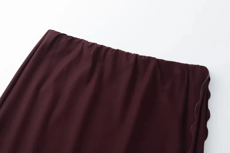 Venus jersey Skirt - Wine