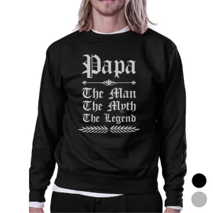 Vintage Gothic Papa Mens/Unisex Fleece Sweatshirt For Fathers Day