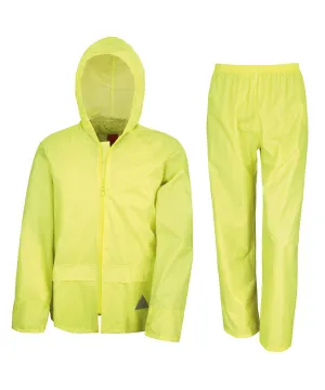 Waterproof jacket and trouser set | Neon Yellow