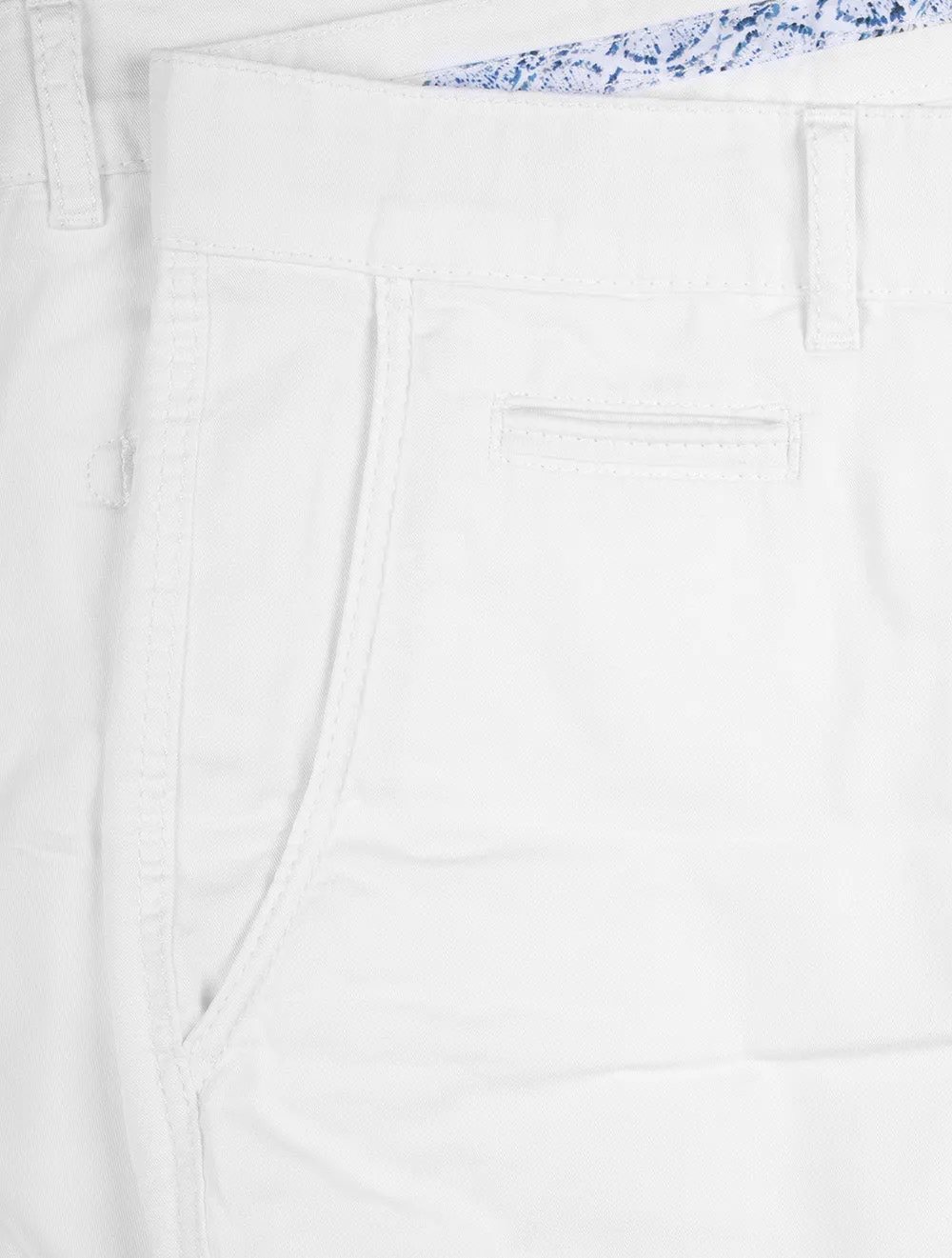 White Bari Cotton Short