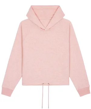 Womens Stella Bower cropped hoodie  (STSW132) | Cream Heather Pink