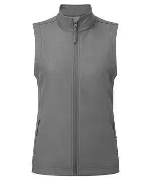 Womens Windchecker® printable and recycled gilet | Dark Grey